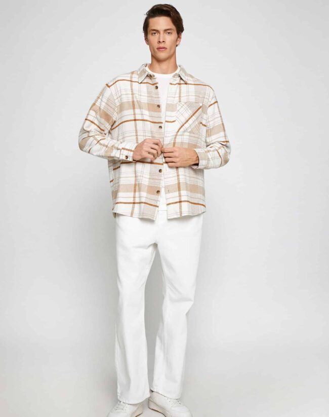 Plaid Lumberjack Shirt Classic Collar Long Sleeve - Image 2